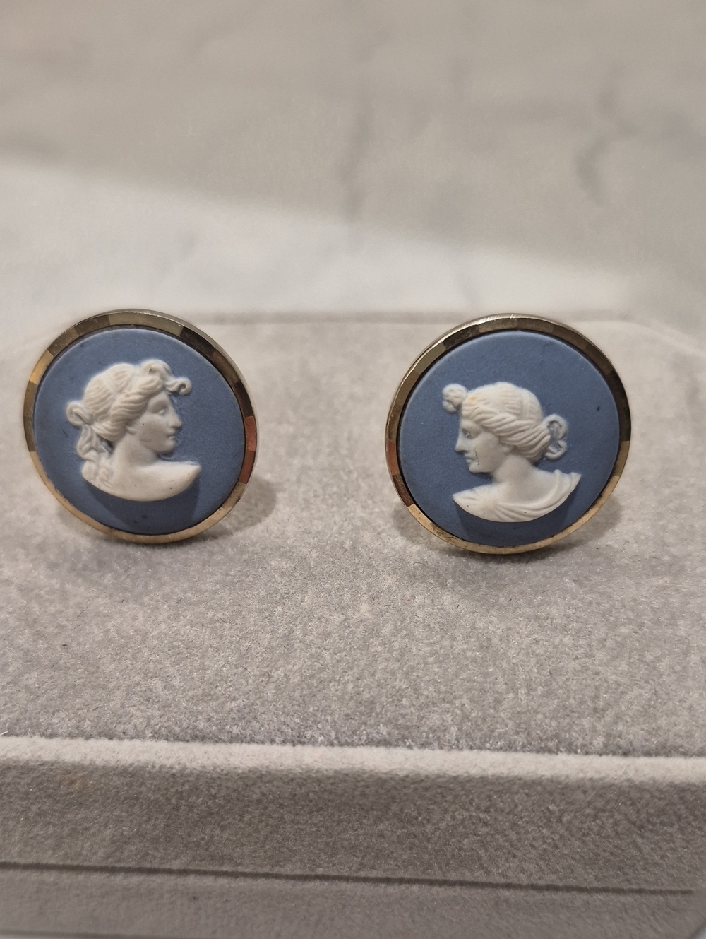 Wedgwood Classic Blue Cameo Cufflinks